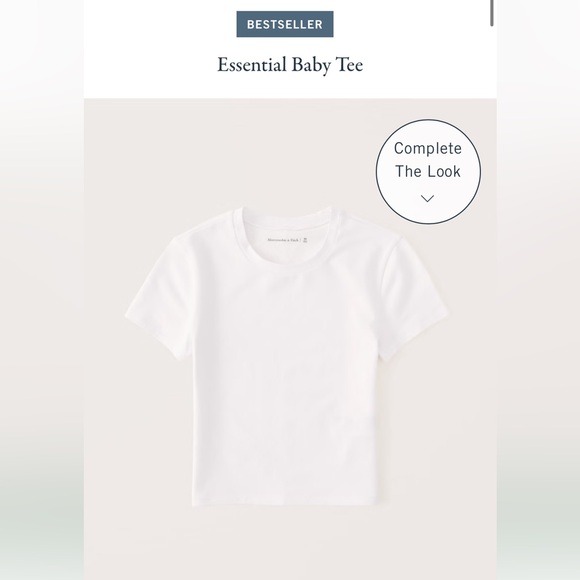 Abercrombie Essential Baby T White Size M - Picture 1 of 4